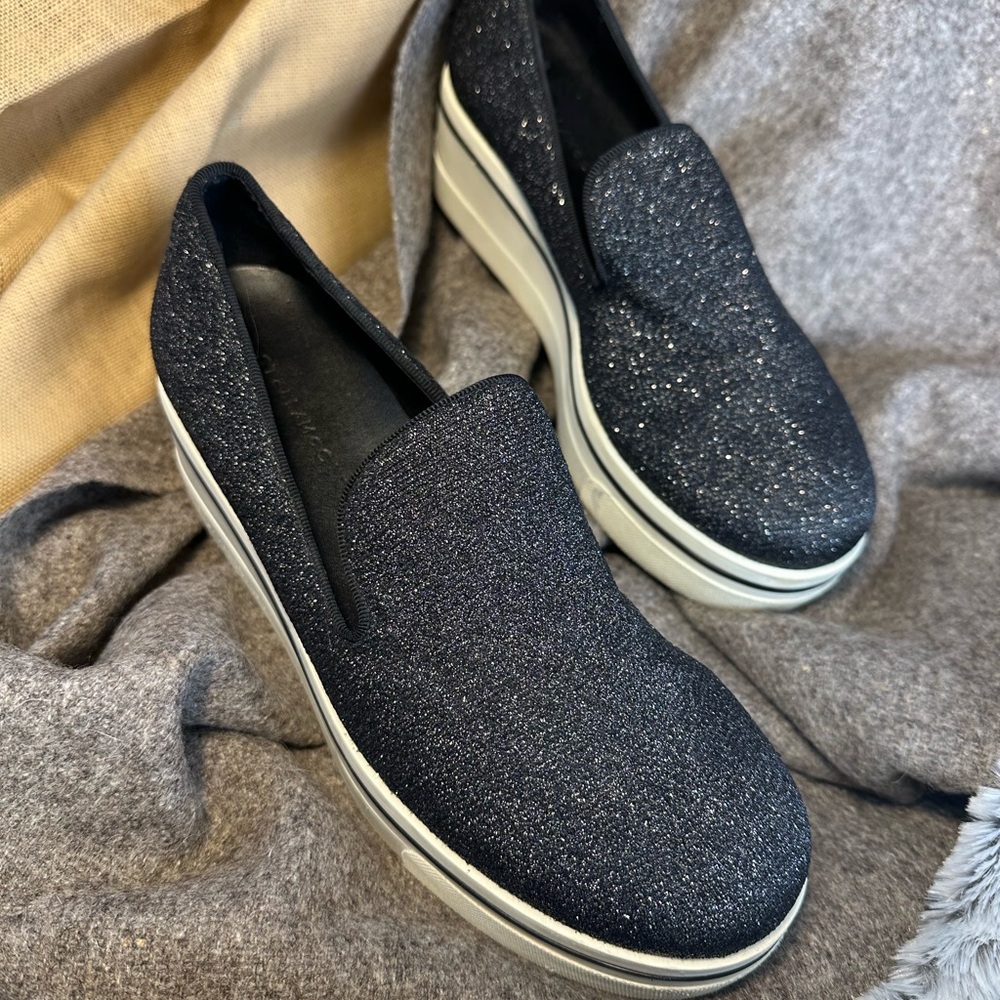 Stella McCartney Binx Black Slip-On Platform Sneaker 39